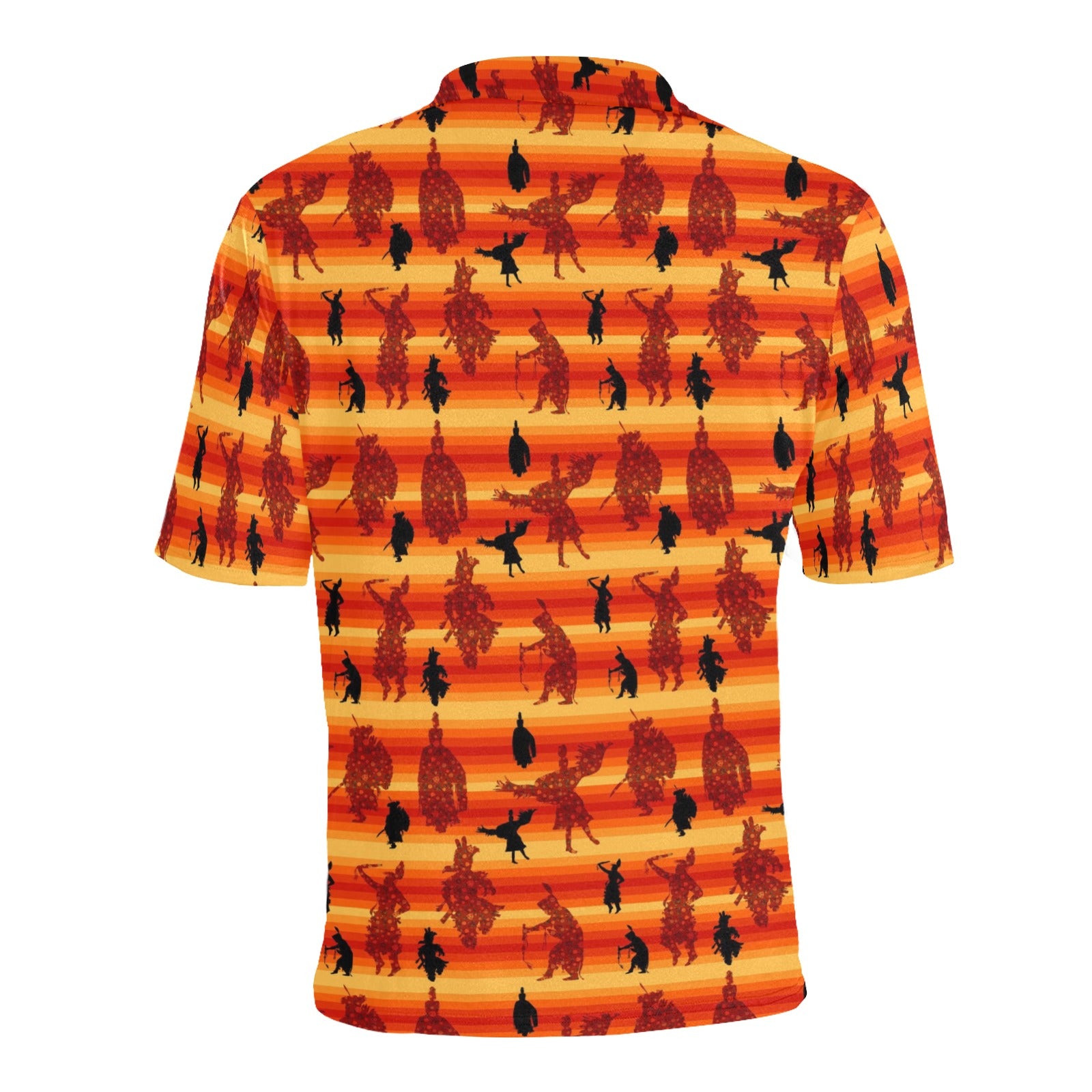 Dancers Brown Men's All Over Print Polo Shirt (Model T55) Men's Polo Shirt (Model T55) e-joyer