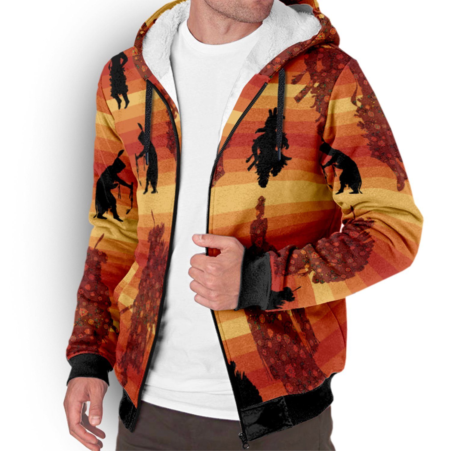 Dancers Brown Sherpa Hoodie hoodie Herman