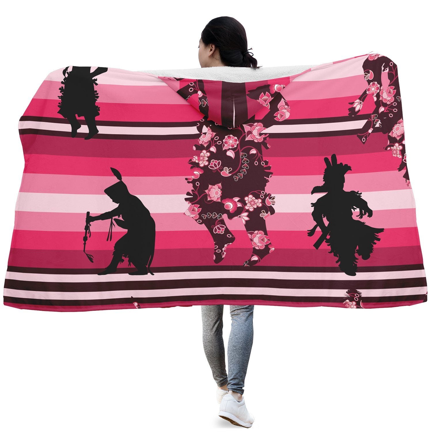 Dancers Floral Amour Hooded Blanket blanket 49 Dzine