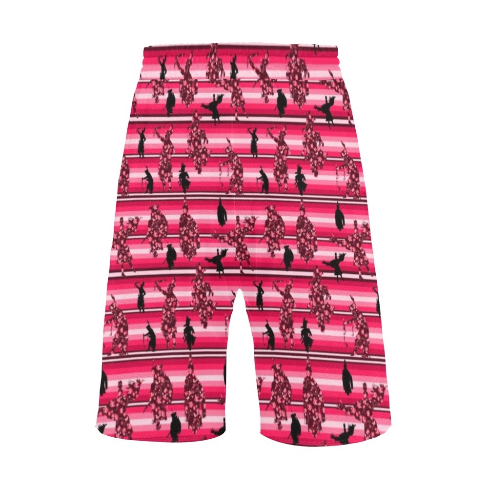 Dancers Floral Amour Men's All Over Print Casual Shorts (Model L23) short e-joyer