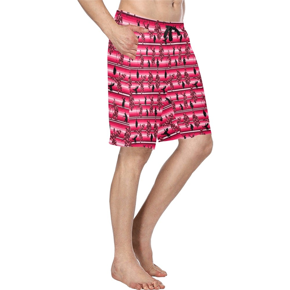 Dancers Floral Amour Men's All Over Print Casual Shorts (Model L23) short e-joyer