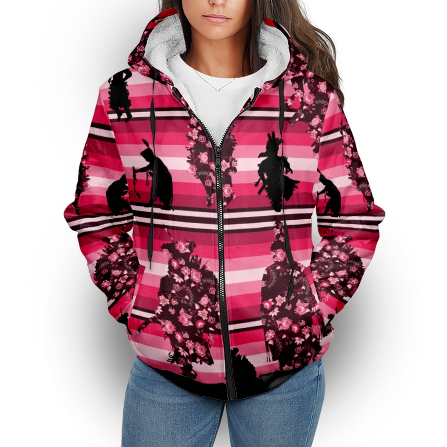 Dancers Floral Amour Sherpa Hoodie hoodie Herman