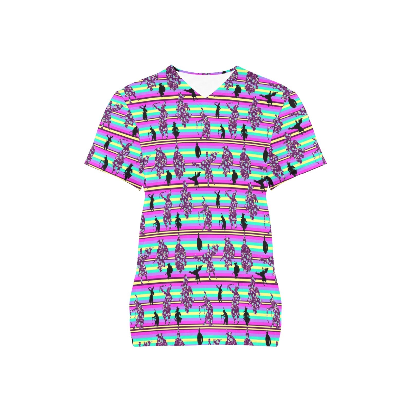 Dancers Floral Contest All Over Print Scrub Top Scrub Top e-joyer
