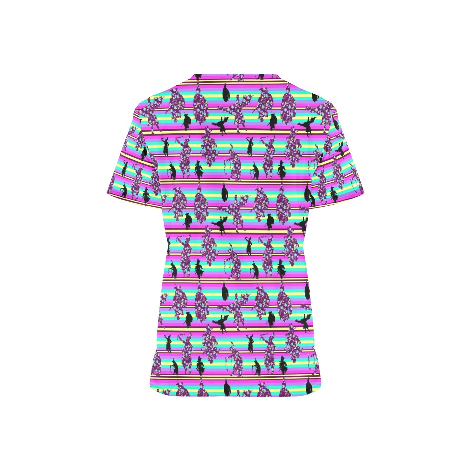 Dancers Floral Contest All Over Print Scrub Top Scrub Top e-joyer