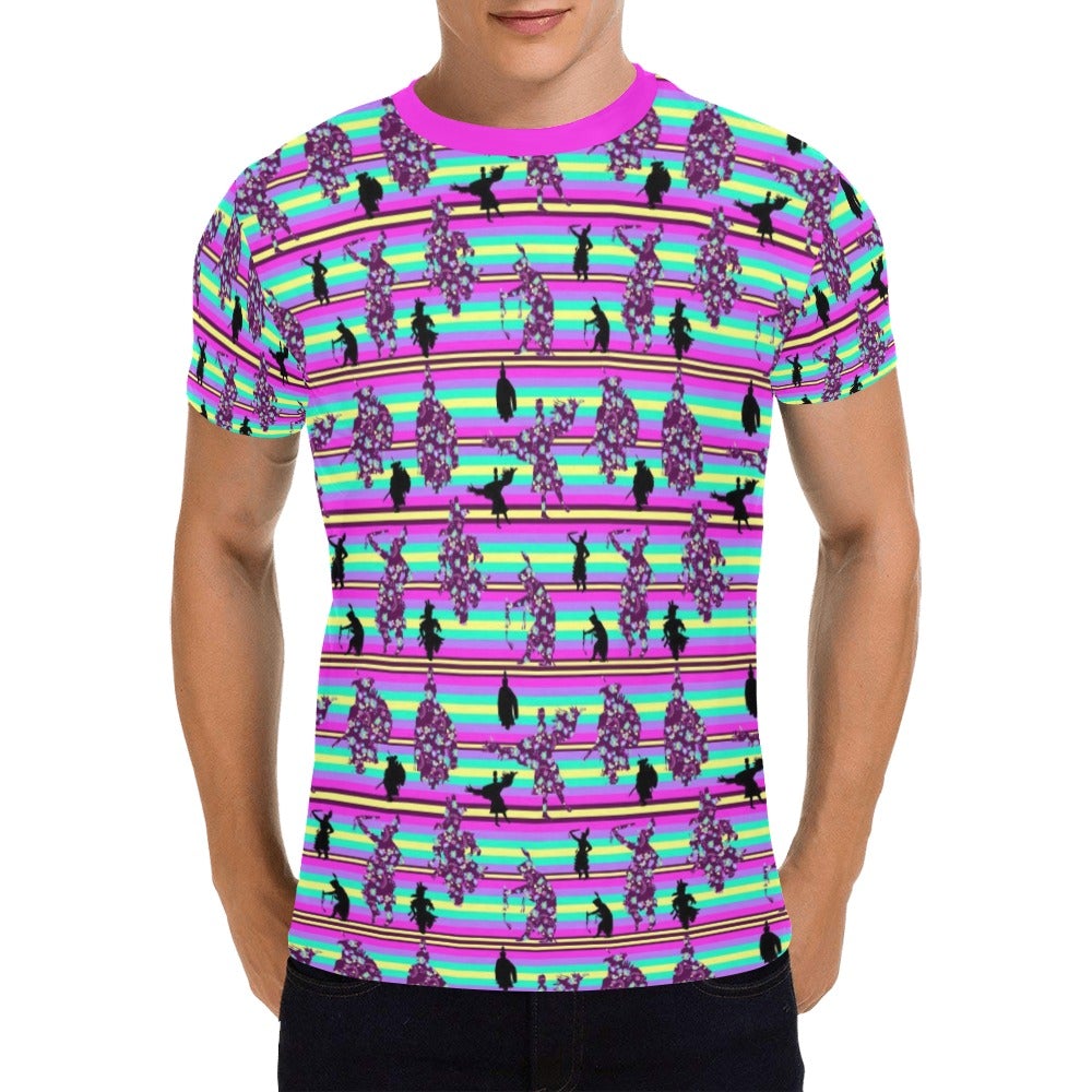 Dancers Floral Contest All Over Print T-Shirt for Men (USA Size) (Model T40) All Over Print T-Shirt for Men (T40) e-joyer