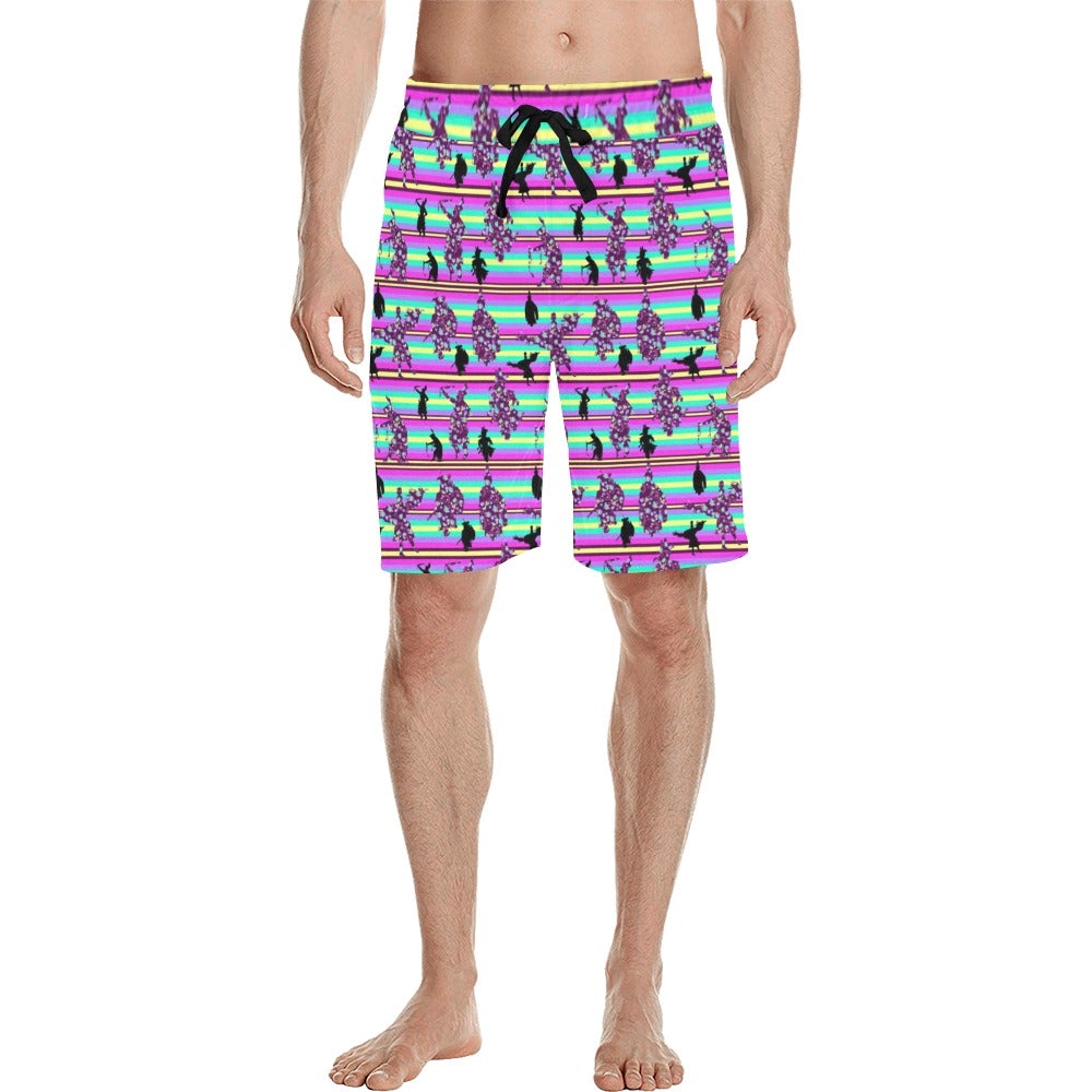 Dancers Floral Contest Men's All Over Print Casual Shorts (Model L23) short e-joyer