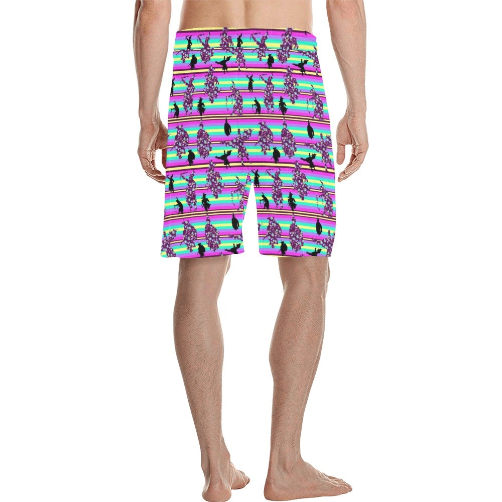 Dancers Floral Contest Men's All Over Print Casual Shorts (Model L23) short e-joyer