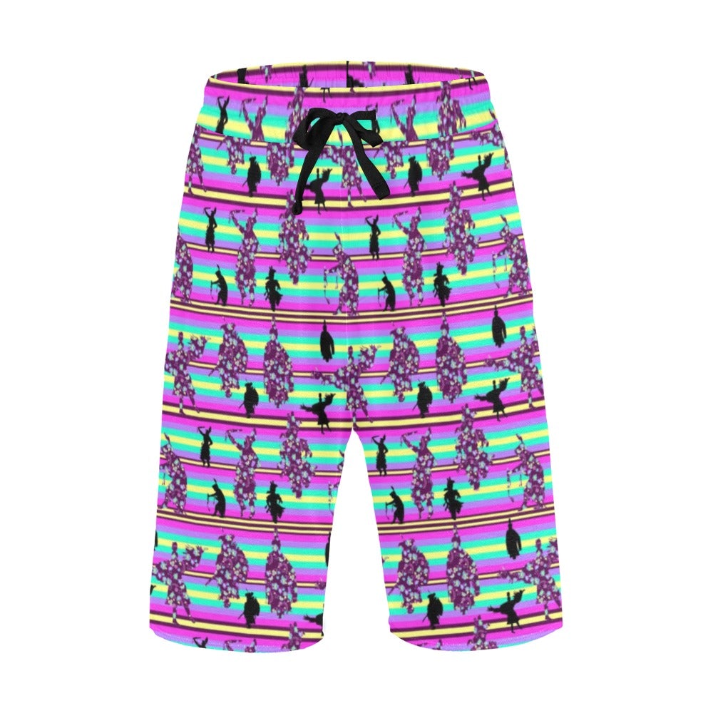 Dancers Floral Contest Men's All Over Print Casual Shorts (Model L23) short e-joyer