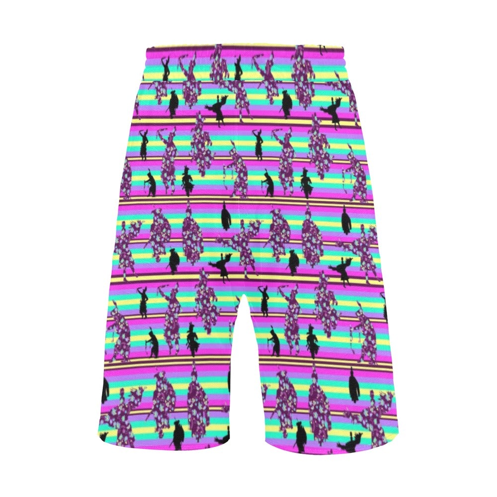 Dancers Floral Contest Men's All Over Print Casual Shorts (Model L23) short e-joyer