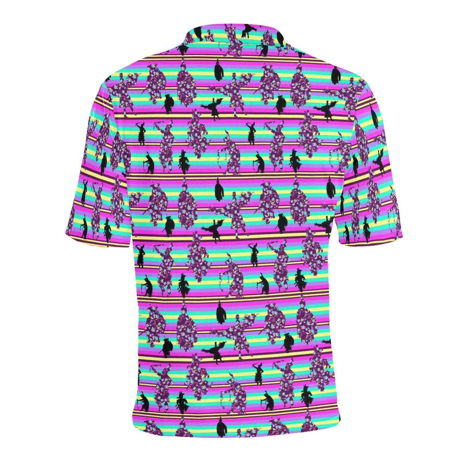 Dancers Floral Contest Men's All Over Print Polo Shirt (Model T55) Men's Polo Shirt (Model T55) e-joyer