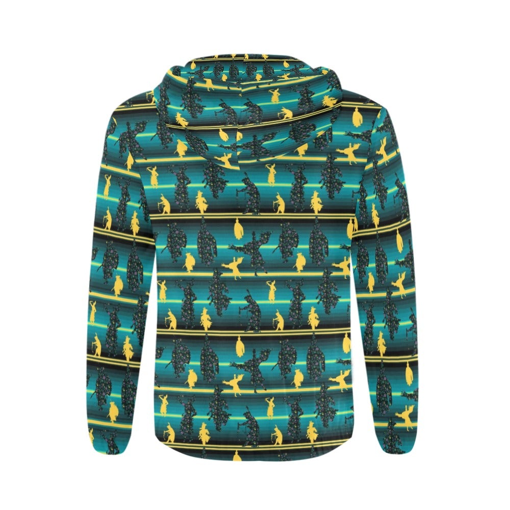 Dancers Inspire Green All Over Print Full Zip Hoodie for Men (Model H14) hoodie e-joyer