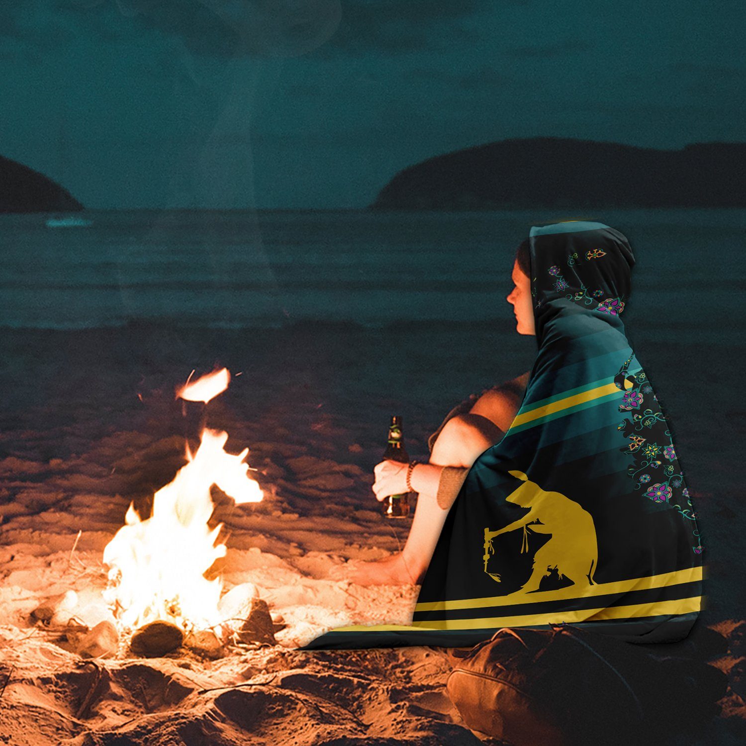 Dancers Inspire Green Hooded Blanket blanket 49 Dzine