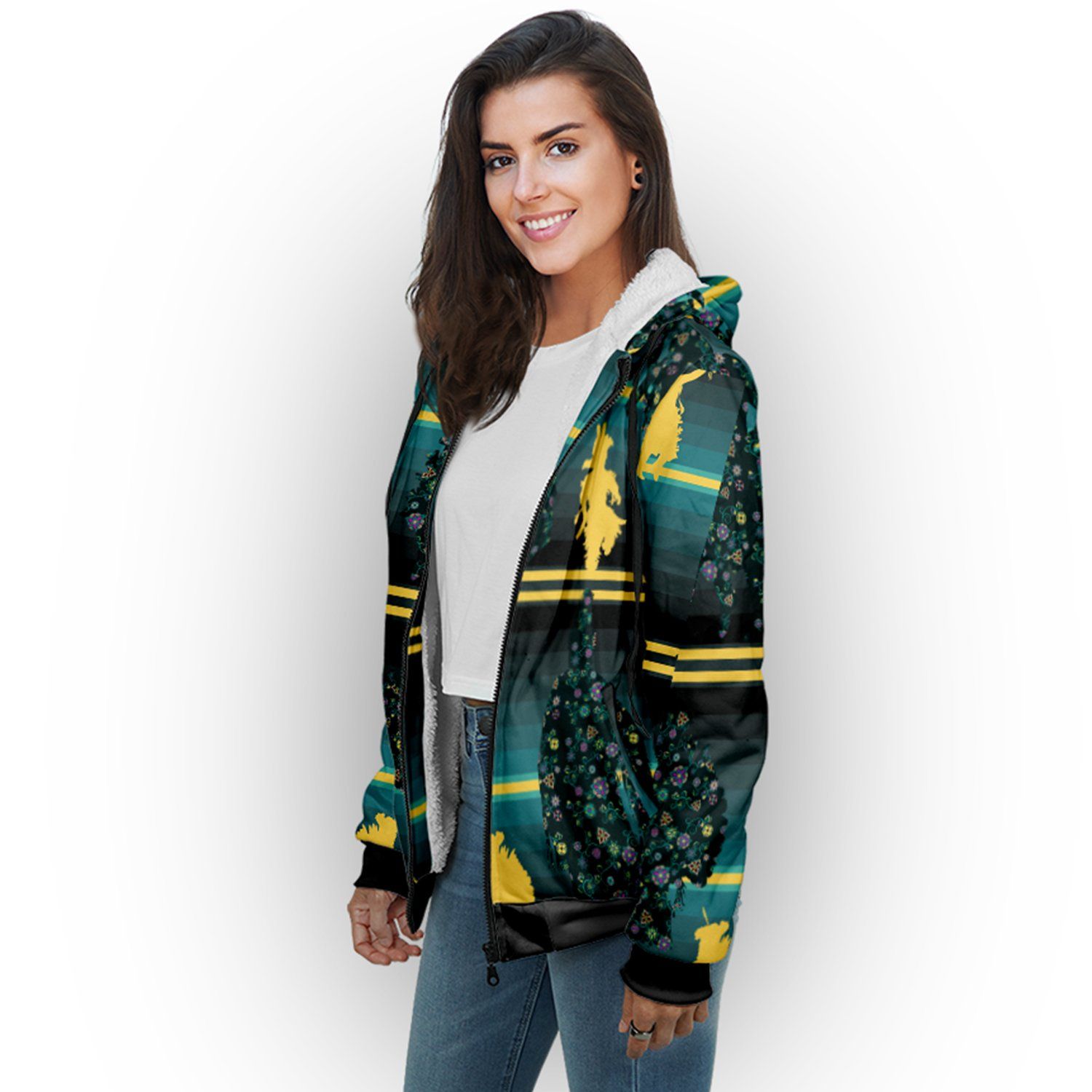 Dancers Inspire Green Sherpa Hoodie hoodie Herman