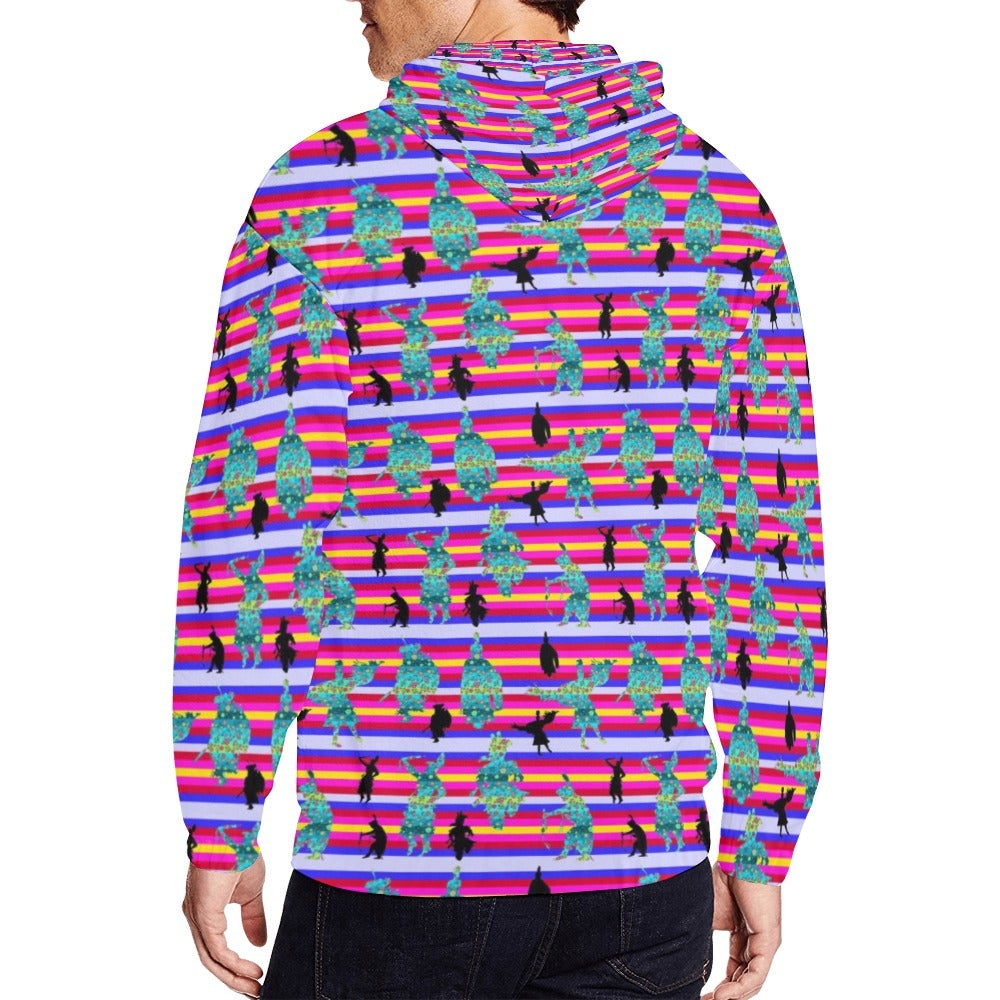 Dancers Sky Dance All Over Print Full Zip Hoodie for Men (Model H14) hoodie e-joyer