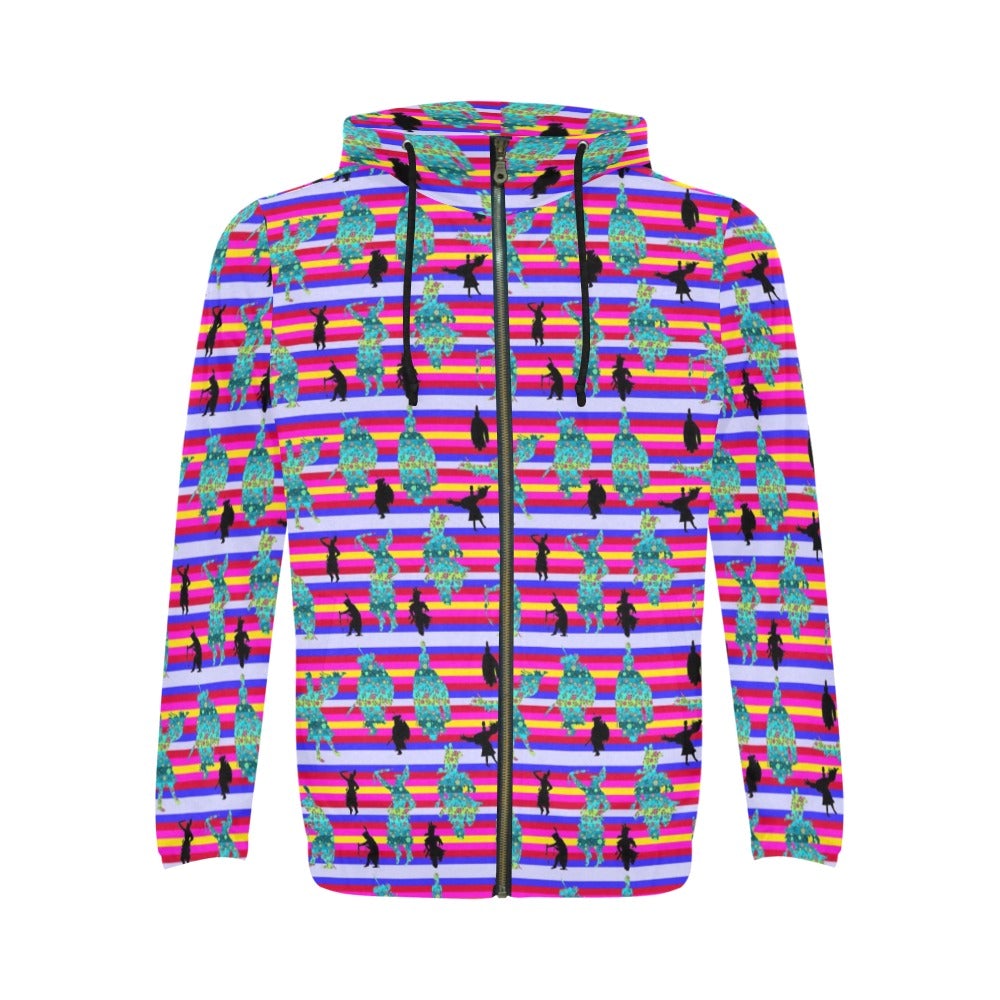 Dancers Sky Dance All Over Print Full Zip Hoodie for Men (Model H14) hoodie e-joyer