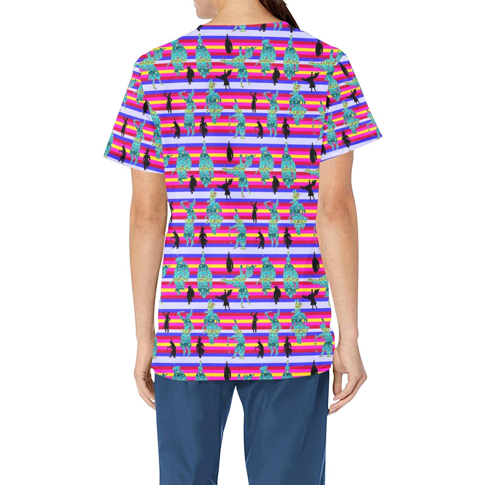 Dancers Sky Dance All Over Print Scrub Top Scrub Top e-joyer