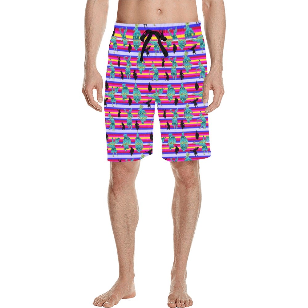 Dancers Sky Dance Men's All Over Print Casual Shorts (Model L23) short e-joyer