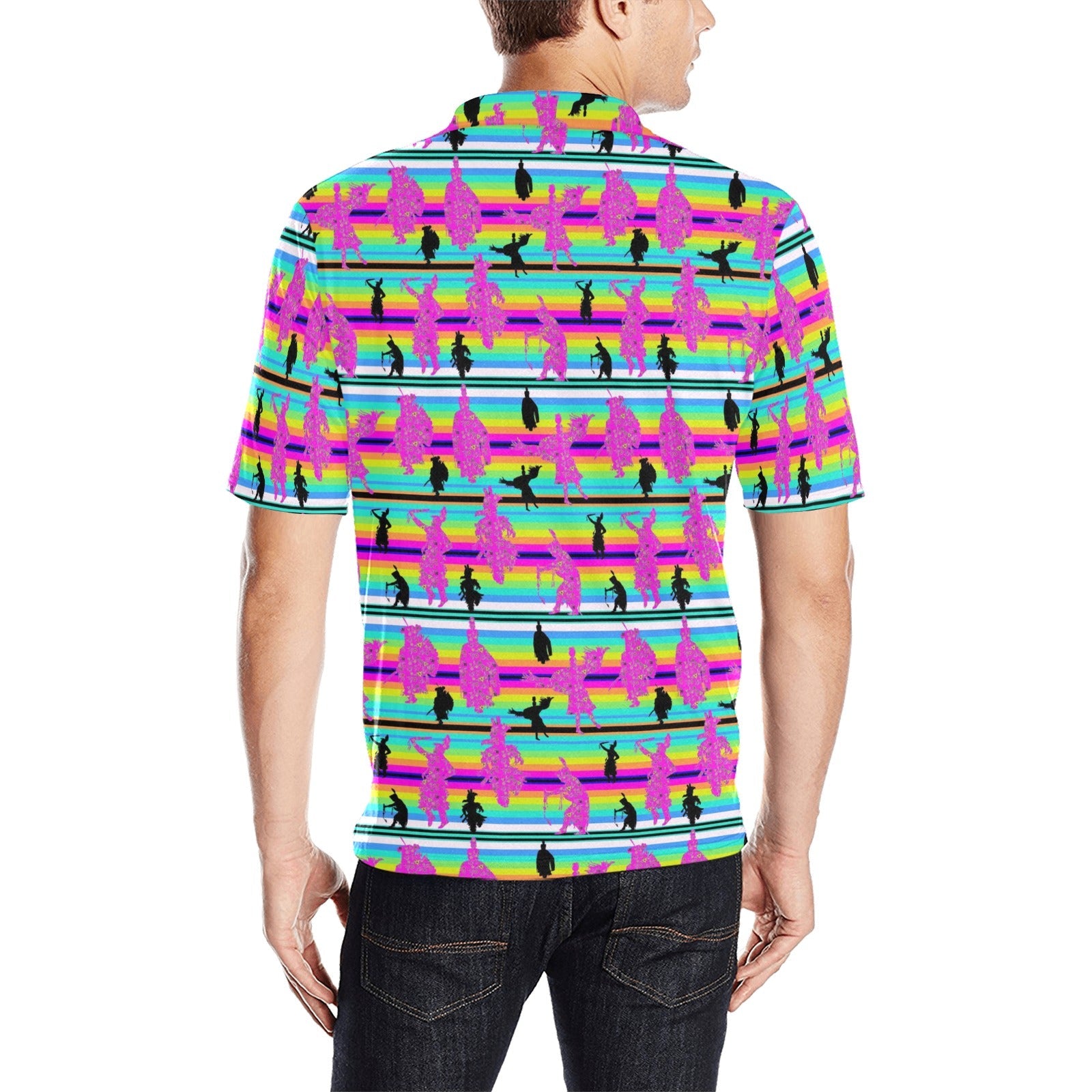 Dancers Sunset Contest Men's All Over Print Polo Shirt (Model T55) Men's Polo Shirt (Model T55) e-joyer