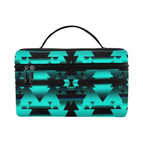 Dark-Deep Lake-Winter-Camp Cosmetic Bag/Large (Model 1658) Cosmetic Bag e-joyer