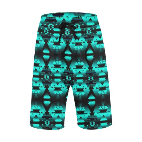 Dark Deep Lake Winter Camp Men's All Over Print Casual Shorts (Model L23) Men's Casual Shorts (L23) e-joyer