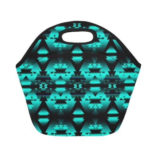 Dark-Deep Lake-Winter-Camp Neoprene Lunch Bag/Small (Model 1669) Neoprene Lunch Bag/Small (1669) e-joyer