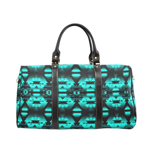 Dark-Deep Lake-Winter-Camp New Waterproof Travel Bag/Large (Model 1639) Waterproof Travel Bags (1639) e-joyer
