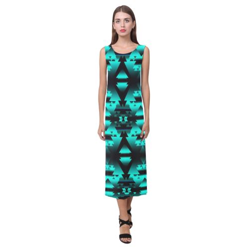Dark-Deep Lake-Winter-Camp Phaedra Sleeveless Open Fork Long Dress (Model D08) Phaedra Sleeveless Open Fork Long Dress (D08) e-joyer