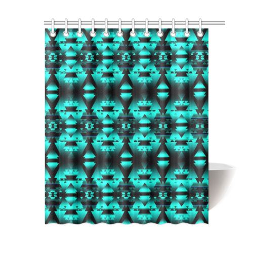 Dark-Deep Lake-Winter-Camp Shower Curtain 60"x72" Shower Curtain 60"x72" e-joyer
