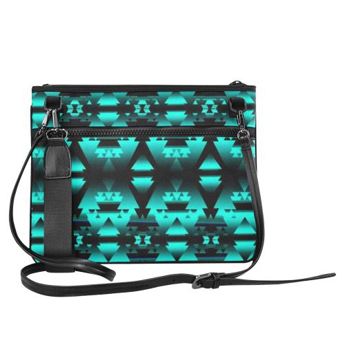 Dark-Deep Lake-Winter-Camp Slim Clutch Bag (Model 1668) Slim Clutch Bags (1668) e-joyer 