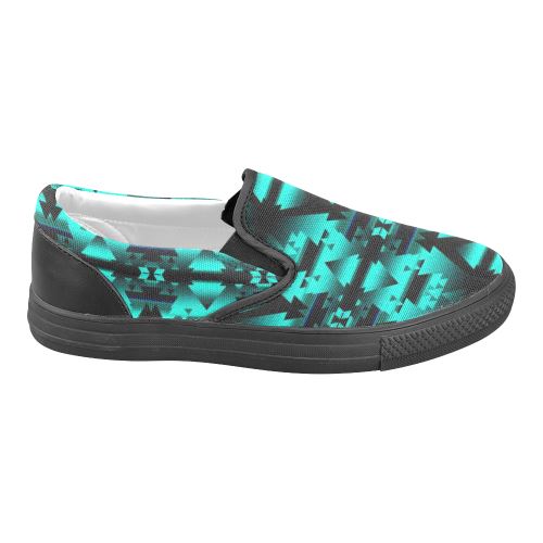 Dark-Deep Lake-Winter-Camp Women's Unusual Slip-on Canvas Shoes (Model 019) Women's Unusual Slip-on Canvas Shoes (019) e-joyer