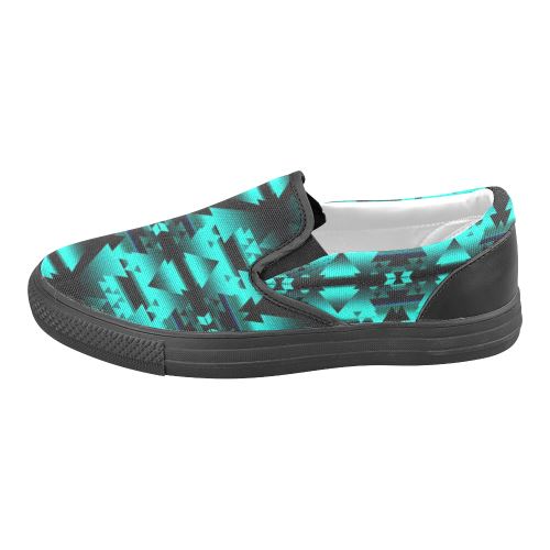 Dark-Deep Lake-Winter-Camp Women's Unusual Slip-on Canvas Shoes (Model 019) Women's Unusual Slip-on Canvas Shoes (019) e-joyer