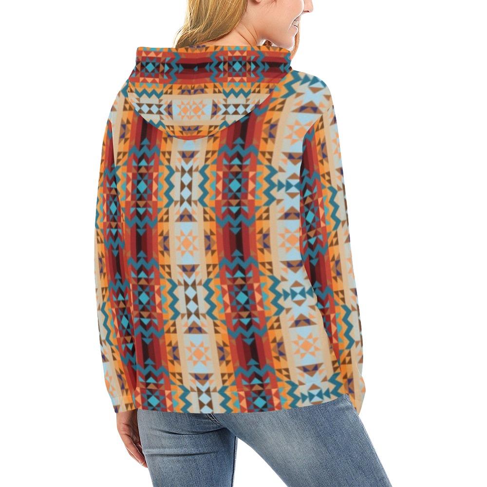 Dark Sandway All Over Print Hoodie for Women (USA Size) (Model H13) All Over Print Hoodie for Women (H13) e-joyer