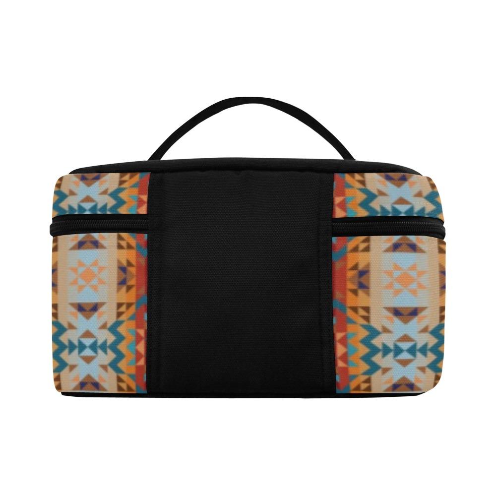 Dark Sandway Cosmetic Bag/Large (Model 1658) Cosmetic Bag e-joyer