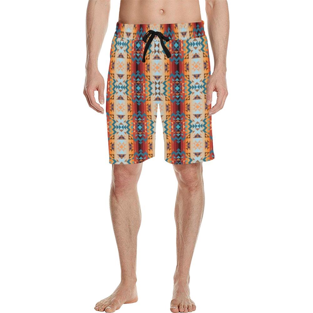 Dark Sandway Men's All Over Print Casual Shorts (Model L23) Men's Casual Shorts (L23) e-joyer