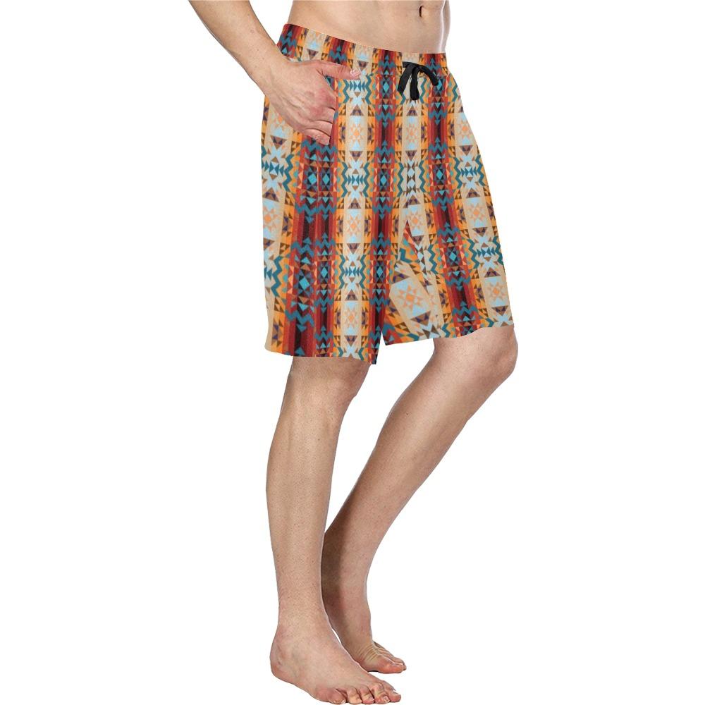 Dark Sandway Men's All Over Print Casual Shorts (Model L23) Men's Casual Shorts (L23) e-joyer