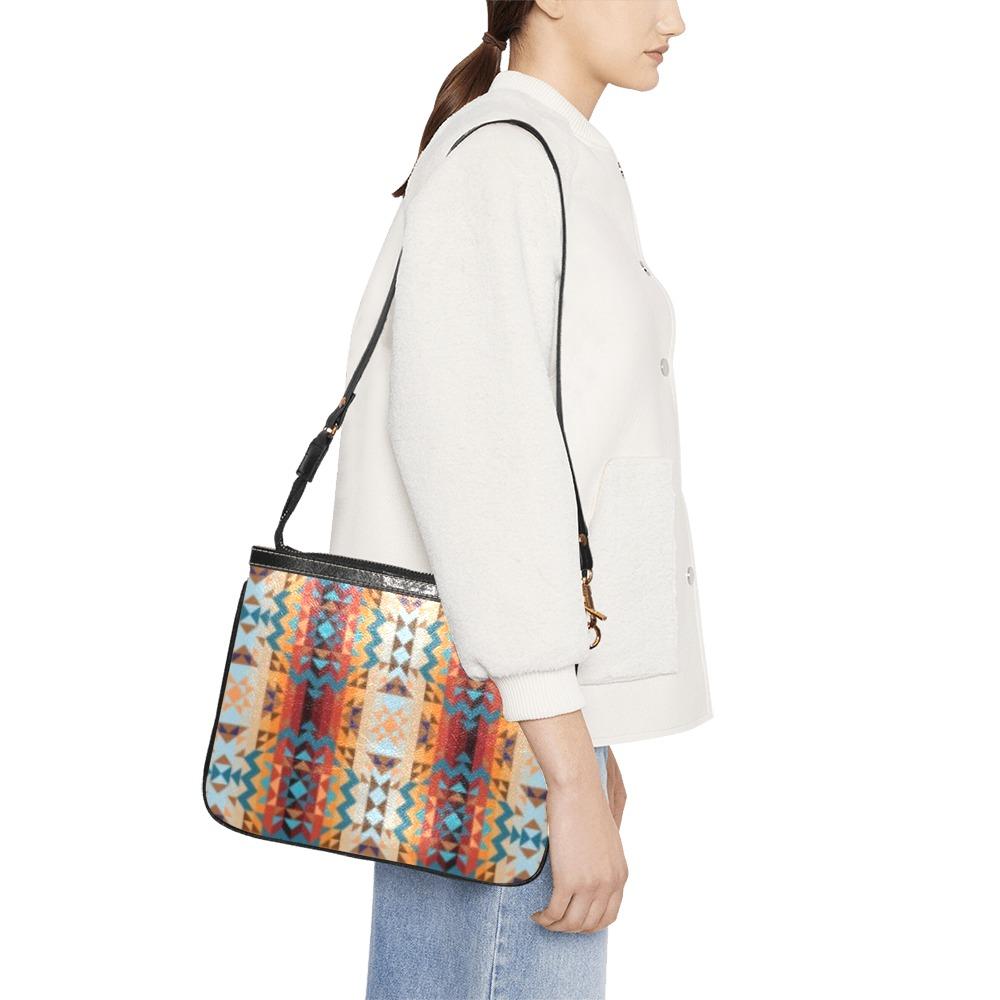 Dark Sandway Small Shoulder Bag (Model 1710) Small Shoulder Bag (1710) e-joyer