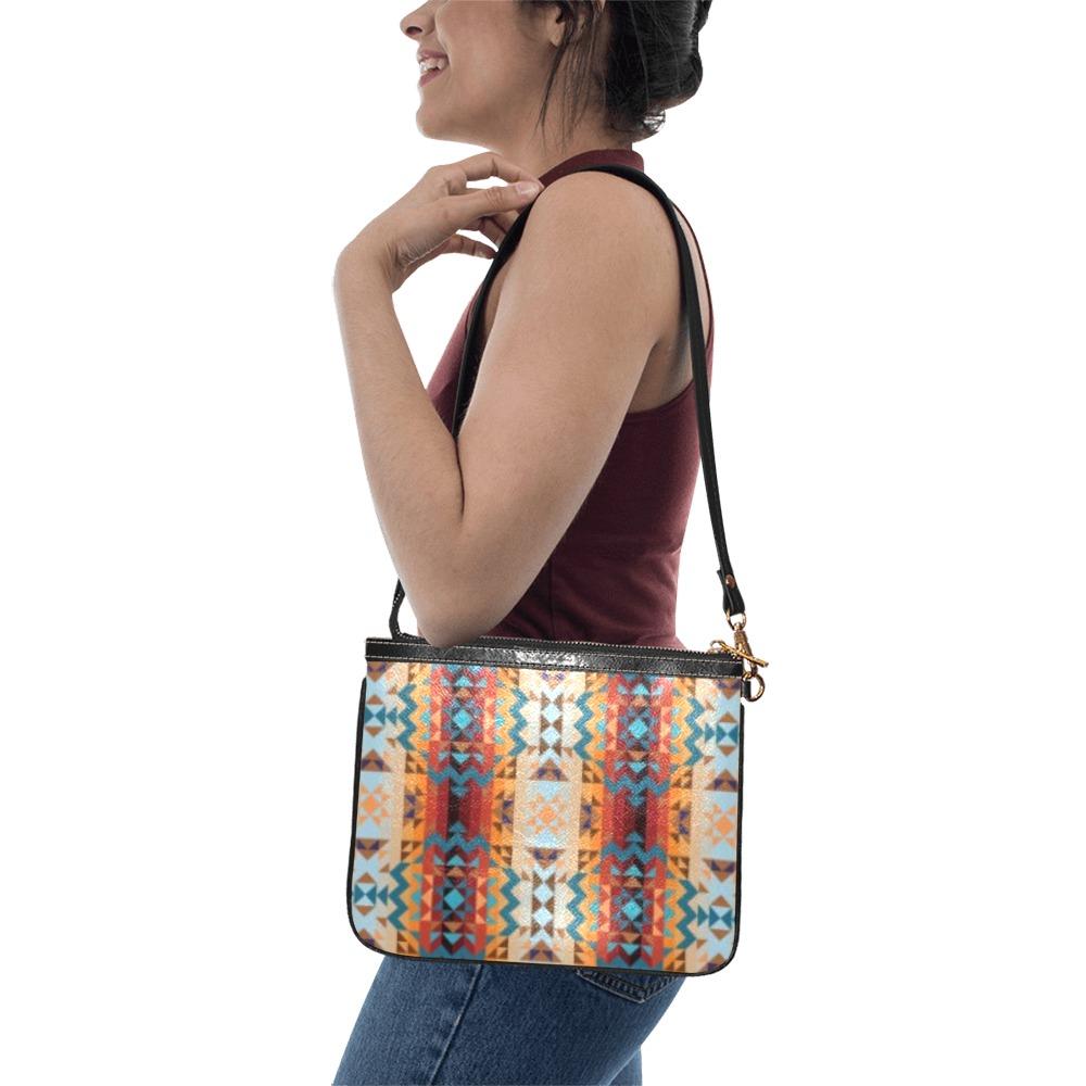 Dark Sandway Small Shoulder Bag (Model 1710) Small Shoulder Bag (1710) e-joyer