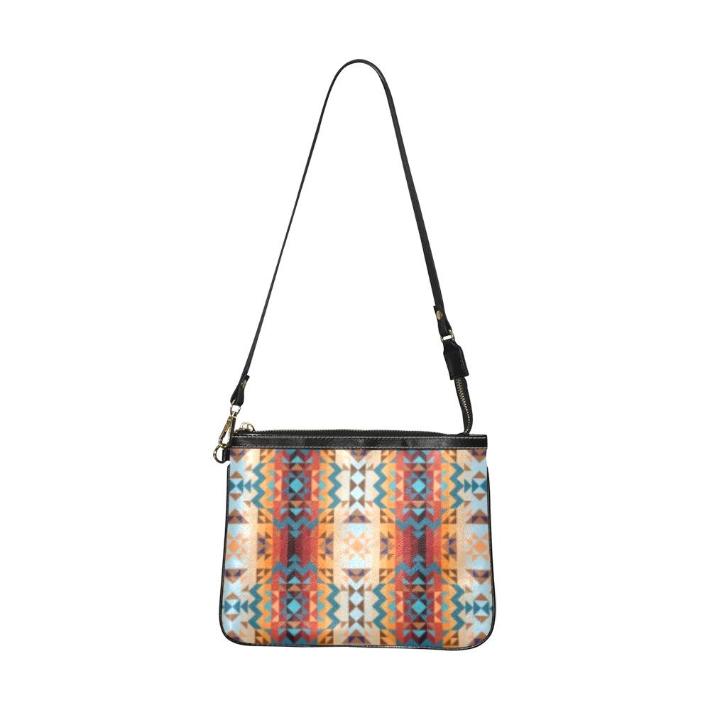 Dark Sandway Small Shoulder Bag (Model 1710) Small Shoulder Bag (1710) e-joyer