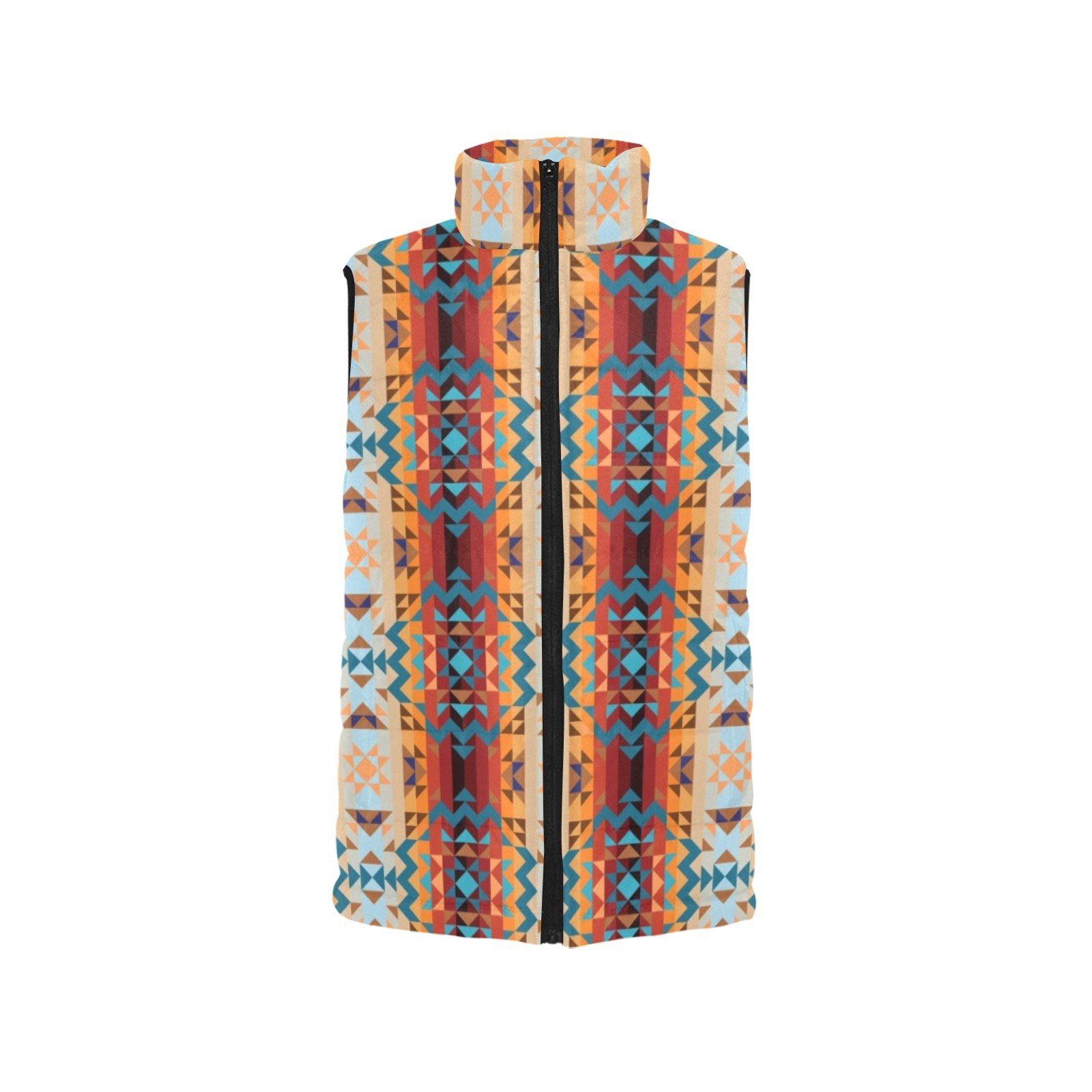 Dark Sandway Women's Padded Vest Jacket (Model H44) Women's Padded Vest Jacket (H44) e-joyer