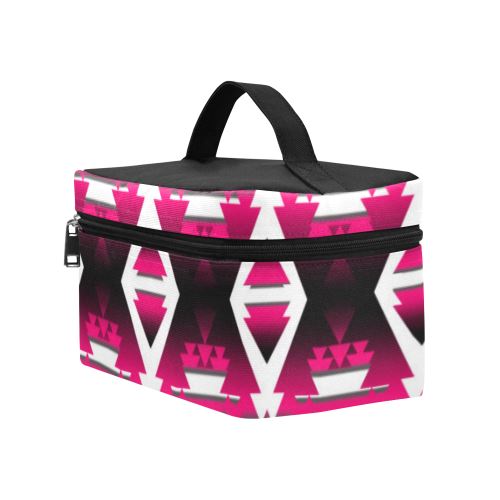 Dark Sunset Winter Camp Cosmetic Bag/Large (Model 1658) Cosmetic Bag e-joyer