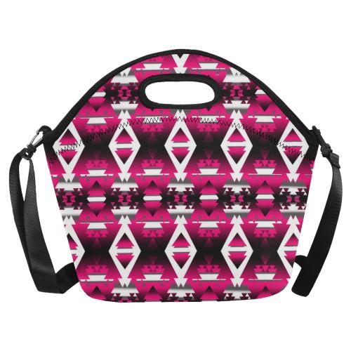 Dark Sunset Winter Camp Neoprene Lunch Bag/Large (Model 1669) Neoprene Lunch Bag/Large (1669) e-joyer