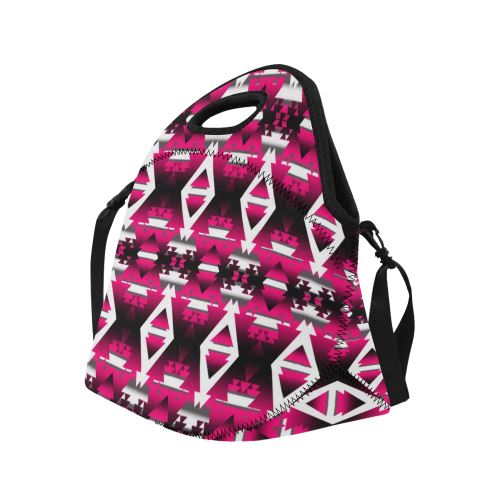 Dark Sunset Winter Camp Neoprene Lunch Bag/Large (Model 1669) Neoprene Lunch Bag/Large (1669) e-joyer