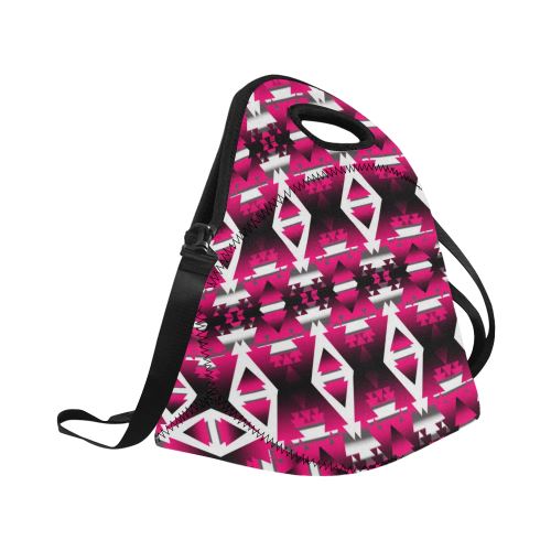 Dark Sunset Winter Camp Neoprene Lunch Bag/Large (Model 1669) Neoprene Lunch Bag/Large (1669) e-joyer
