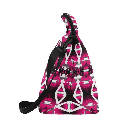 Dark Sunset Winter Camp Neoprene Lunch Bag/Large (Model 1669) Neoprene Lunch Bag/Large (1669) e-joyer