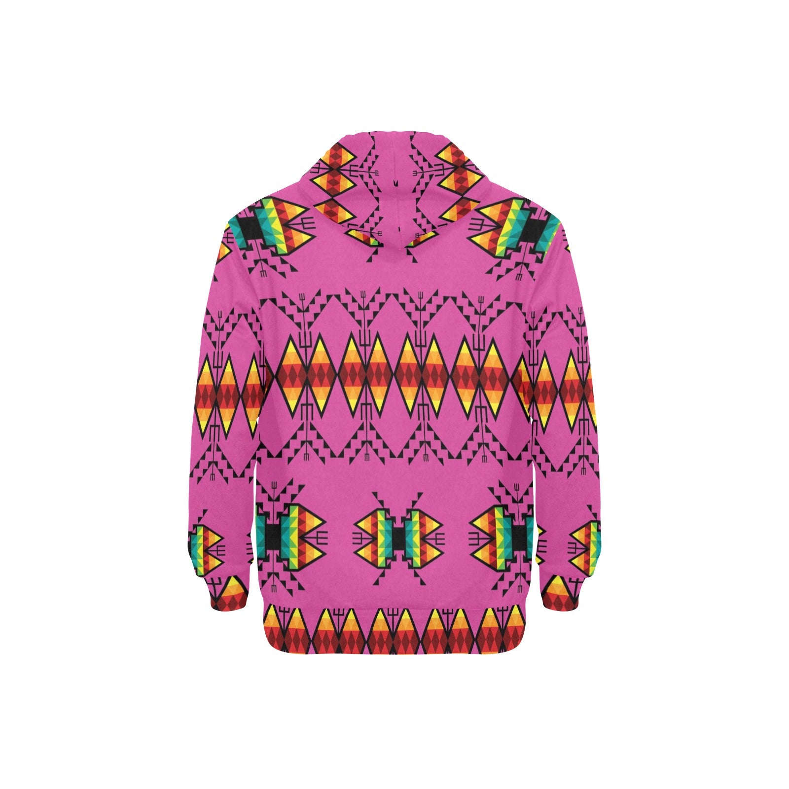 Sacred Trust Pink Men's Long Sleeve Fleece Hoodie