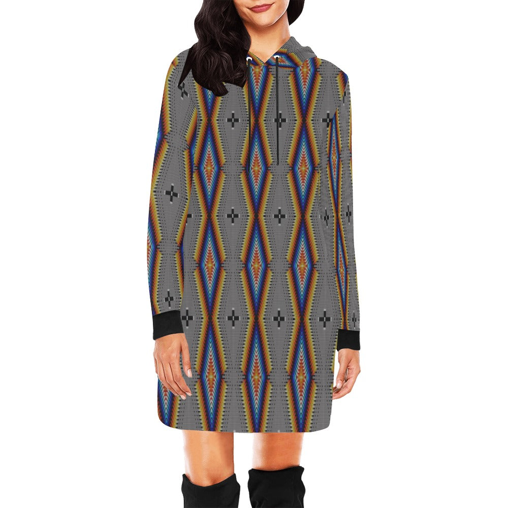 Diamond in the Bluff Grey Hoodie Dress