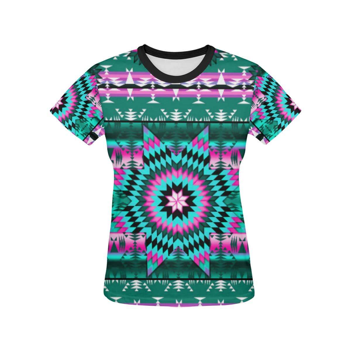 Deep Lake and Sunset Star All Over Print T-shirt for Women/Large Size (USA Size) (Model T40) All Over Print T-Shirt for Women/Large (T40) e-joyer
