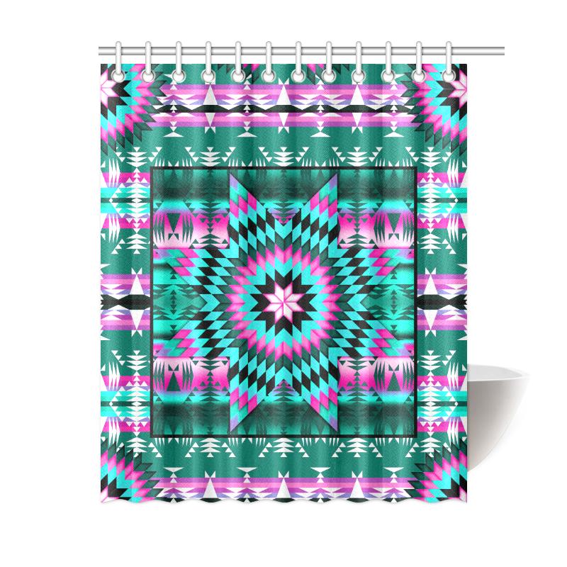 Deep Lake and Sunset Star Shower Curtain 60"x72" Shower Curtain 60"x72" e-joyer