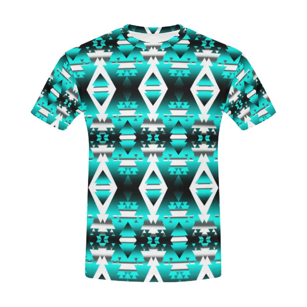 Deep Lake Winter Camp All Over Print T-Shirt for Men (USA Size) (Model T40) All Over Print T-Shirt for Men (T40) e-joyer