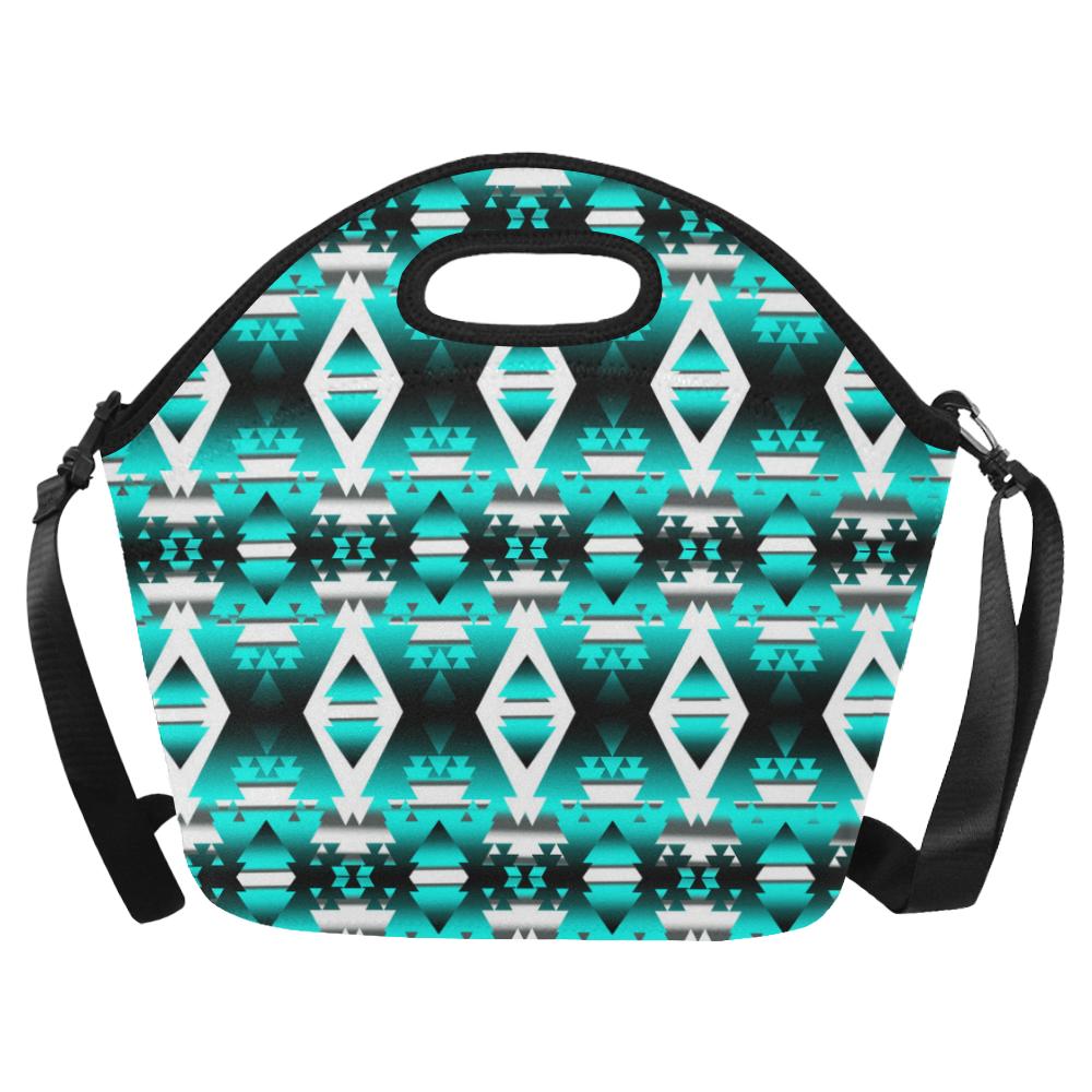 Deep Lake Winter Camp Large Insulated Neoprene Lunch Bag That Replaces Your Purse (Model 1669) Neoprene Lunch Bag/Large (1669) e-joyer